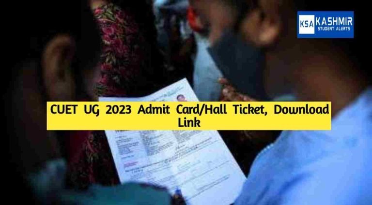 CUET UG 2023 Admit Card, hall ticket, exam date, download link