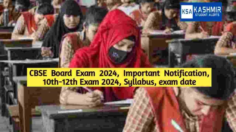 CBSE Board Exam 2024, Important Notification, 10th-12th Exam 2024, Syllabus, exam date