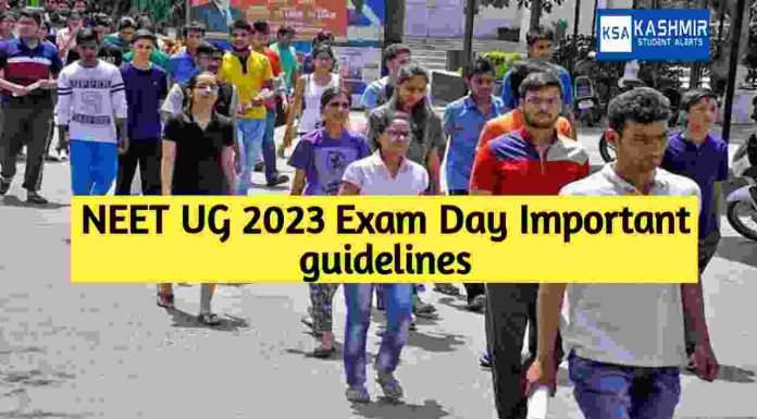 NEET UG 2023 Exam Day Important guidelines, Dress code, Reporting Time