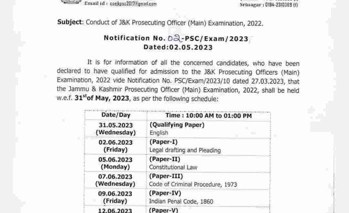 JKPSC PO Recruitment 2023: Download Admit card/ Hall ticket, exam schedule