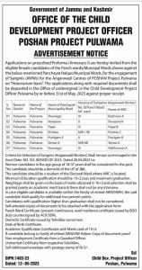 J&K Anganwadi Recruitment 2023, Qualification 10+2, Last Date, Application form 1 J&K Anganwadi Recruitment 2023, Qualification 10+2, Last Date, Application form