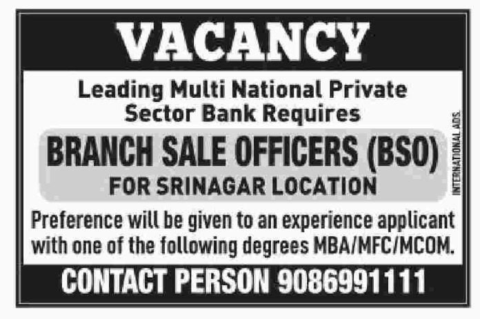 Branch Sale officers