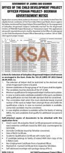 8th Pass Anganwadi Recruitment 2023 (Beerwah), Application form, Last date 1 8th Pass Anganwadi Recruitment