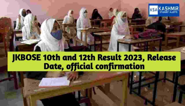 JKBOSE 10th and 12th Result 2023 official confirmation, Direct link Search by name/Roll number