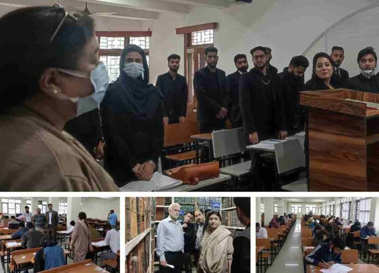 KU VC inspects PG entrance test centre, teaching departments