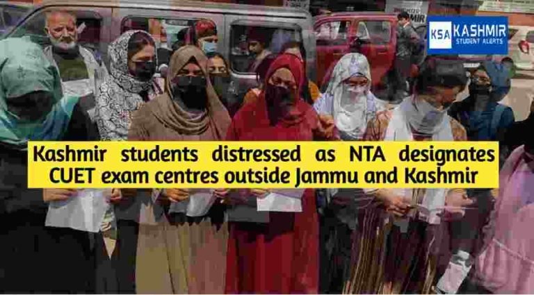 Kashmir students distressed as NTA designates CUET exam centres outside Jammu and Kashmir