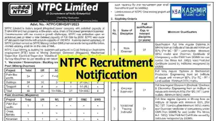 NTPC Recruitment 2024 Apply Online, Check Vacancies, Eligibility, Last Date