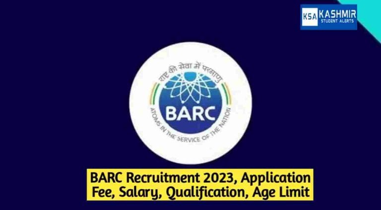 BARC Recruitment 2023, Application Fee, Salary, Qualification, Age Limit