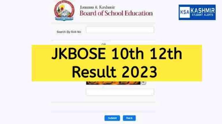 JKBOSE 10th 12th Result 2023 New update