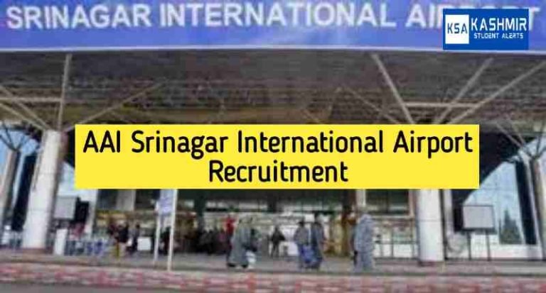 AAI Srinagar International Airport Recruitment 2023 for 24 posts