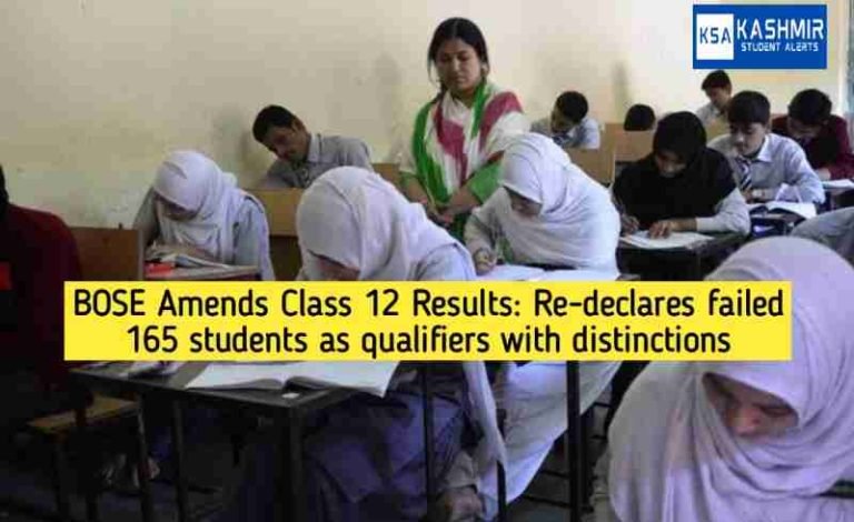 BOSE Amends Class 12 Results: Re-declares failed 165 students as qualifiers with distinctions