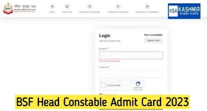 BSF Head Constable Admit Card 2023