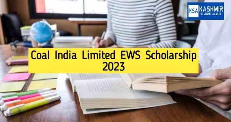 Coal India Limited EWS Scholarship 2023 Apply online, check eligibility, Last date