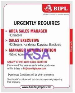 BIPL Recruitment 2023 for sales executive, area sales manager posts