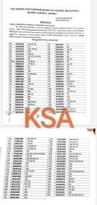 JKBOSE 12th class Round 1 and 2 for collection of xerox copies of Answer Scripts