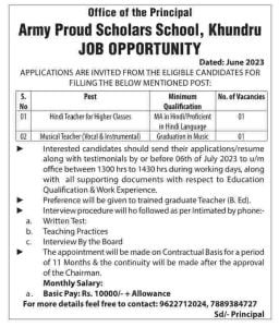 Army Proud Scholars School Jobs Recruitment 2023, Apply here 1 Army Proud Scholars School Jobs Recruitment 2023, Apply here