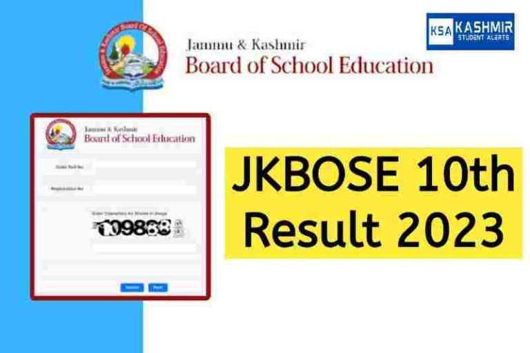 India Results JKBOSE 10th Result 2023 Link Search by name