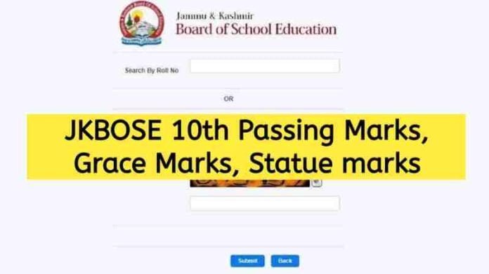 JKBOSE 10th Passing Marks 2023