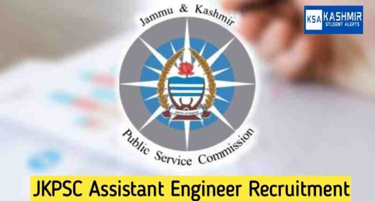 JKPSC Assistant Engineer Recruitment 2023 Online Form, Vacancy, Last Date