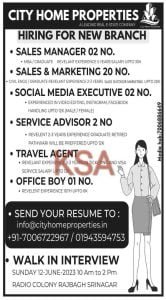 City Home Properties Recruitment 2023 Apply for various vacancies