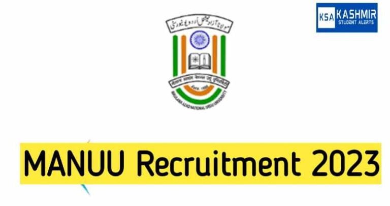 MANUU Recruitment 2023 Apply for various professor posts