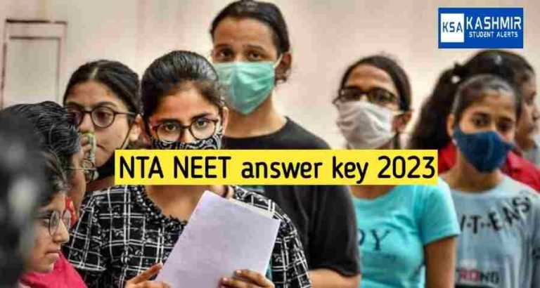 NTA NEET answer key 2023, OMR Sheet, result date released