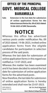 GMC Baramulla Recruitment 2023, Last date, Apply online 1 GMC Baramulla Recruitment 2023, Last date, Apply online