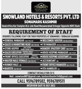 Snowland Hotels & Resorts Pvt Ltd