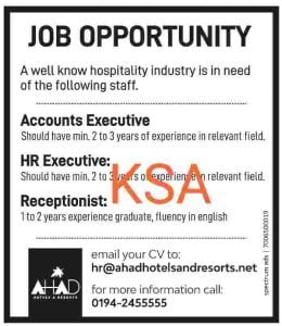 Accounts Executive, HR Executive jobs recruitment 2023