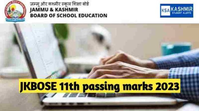 JKBOSE 11th passing marks 2023