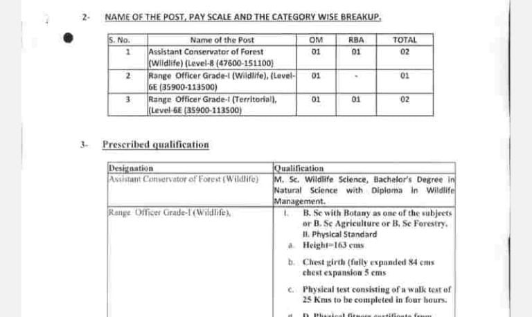 JKPSC Recruitment 2023 for Assistant Conservator, Range Officer posts, last date, Apply online