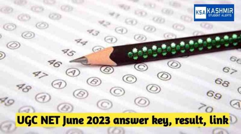 UGC NET June 2023 answer key, result, download link @ugcnet.nta.nic.in