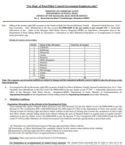 India Post recruitment 2023: Apply for car driver posts, Application form