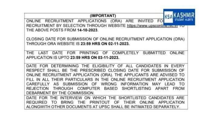 UPSC Recruitment 2023 check Eligibility, Vacancy, Selection Process