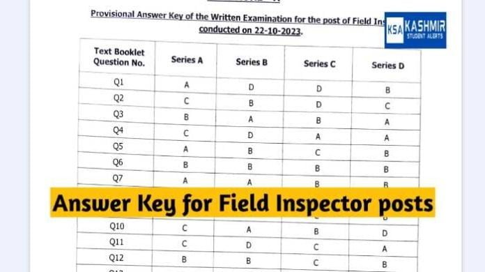 JKSSB Answer Key