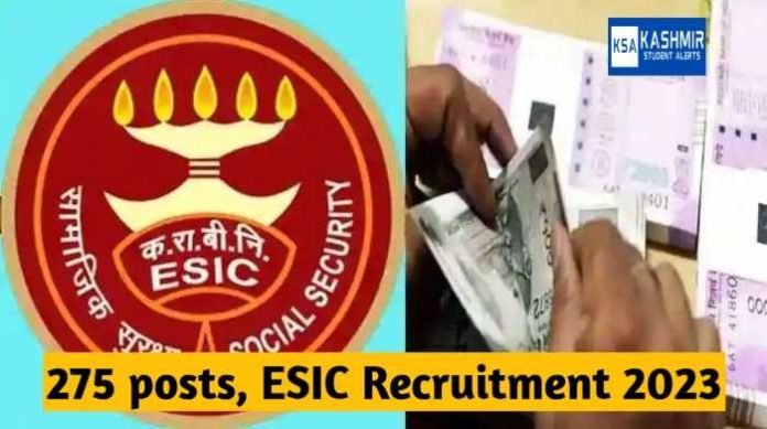 275 posts, ESIC Recruitment 2023: Apply for Paramedical vacancies, know how