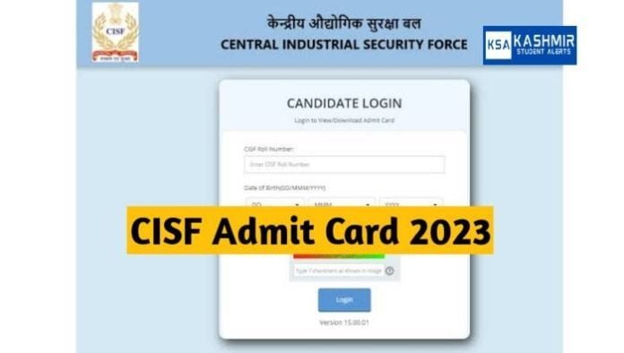CISF Admit Card 2023: Download CISF ASI, Constable admit card 2023, Direct link here