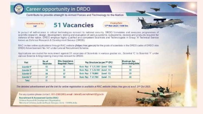 DRDO Recruitment 2023