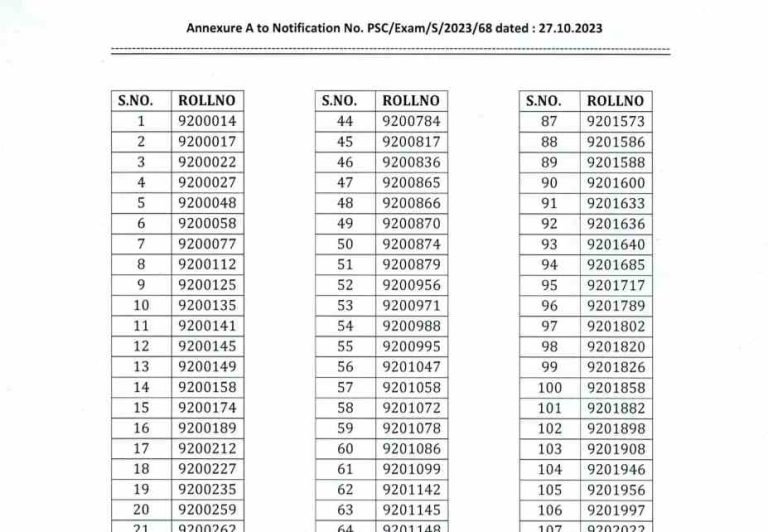 JKPSC Prelims 2023 Result Declared, Direct Link Here @jkpsc.nic.in
