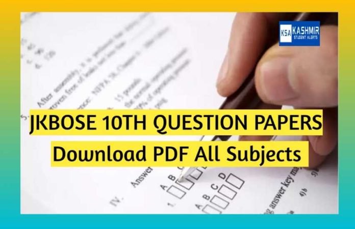 JKBOSE 10th Question papers