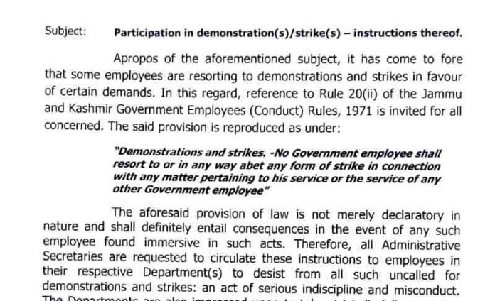 Desist From Participation in Demonstrations