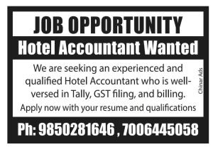 Hotel Accountant jobs in Srinagar Apply now