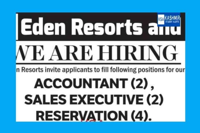 HOTEL Eden Resorts Job Recruitment 2023