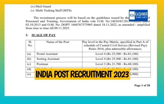 India Post Recruitment 2023