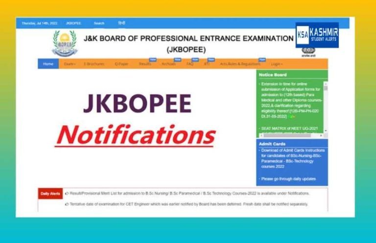 J&K Board of Professional Entrance Examinations Announces Admissions for B.Ed Courses 2024
