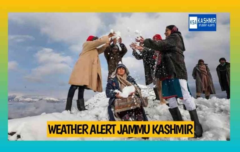 Weather Alert – Widespread rain/snow is expected in Jammu and Kashmir