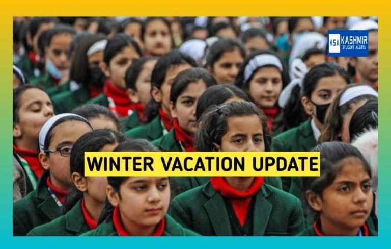 Winter Vacation 2024 for Kashmir Schools, know latest update here