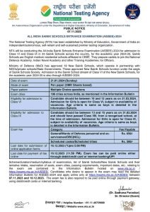 Sainik School Admission 2024: Check AISSEE Dates and Eligibility for Class 6th & 9th 3 Sainik School Admission 2024