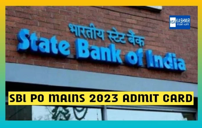 SBI PO Mains 2023 Admit Card