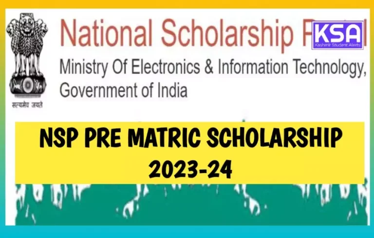 NSP Pre Matric Scholarship 2023-24 Apply Link, Last Date @scholarships.gov.in